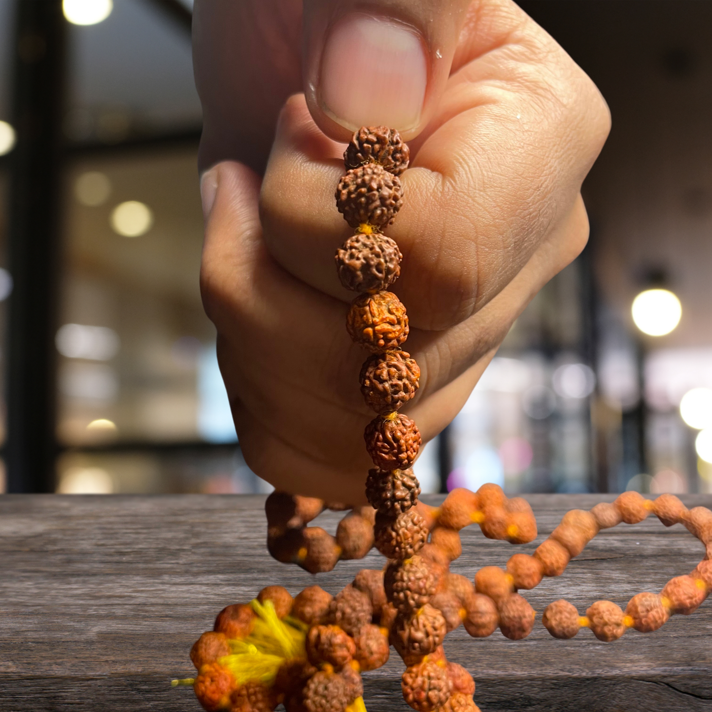 108 RUDRAKSHA BEED MALA FOR PUJA/PRAYER