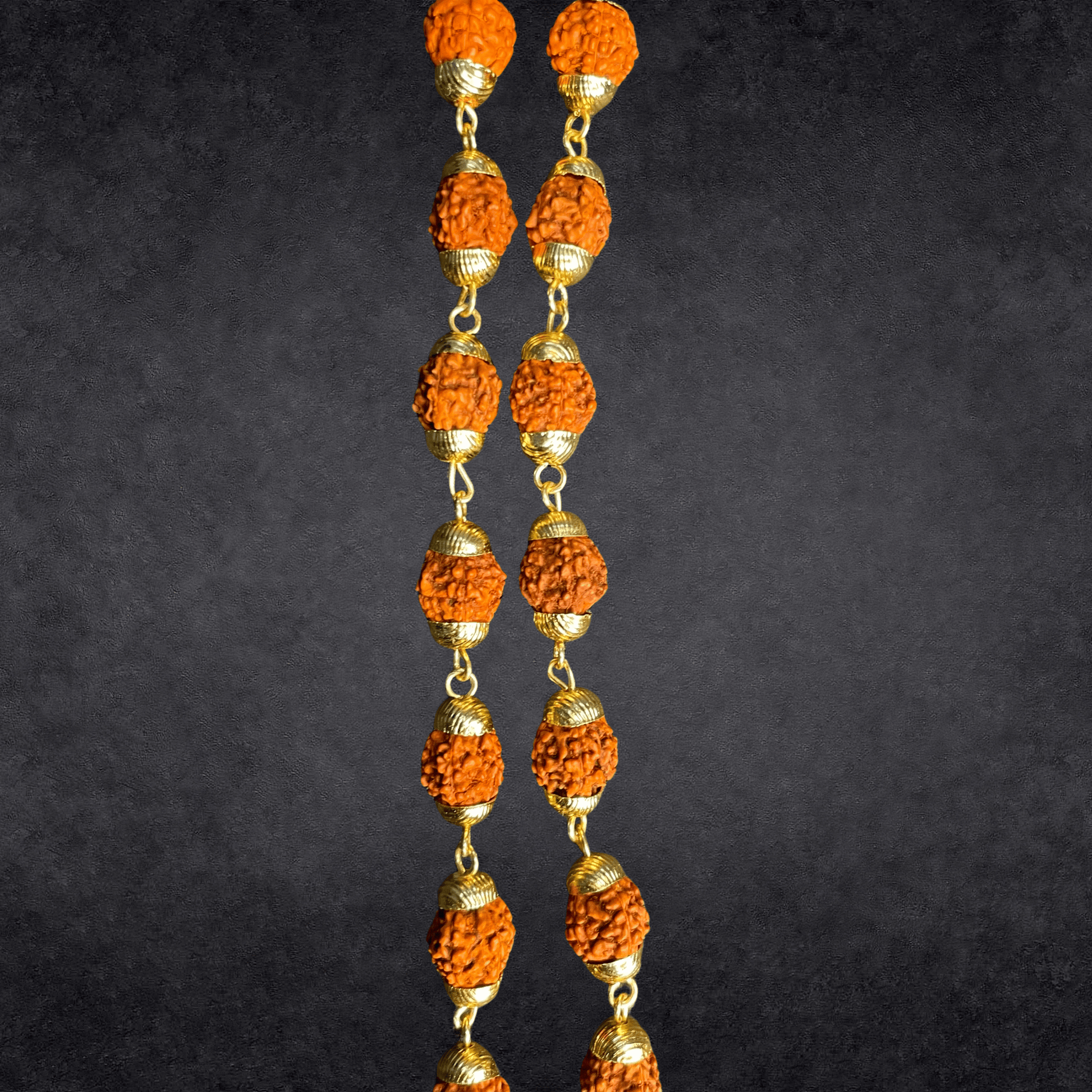 GOLD CAP REDRAKSHA BEEDS