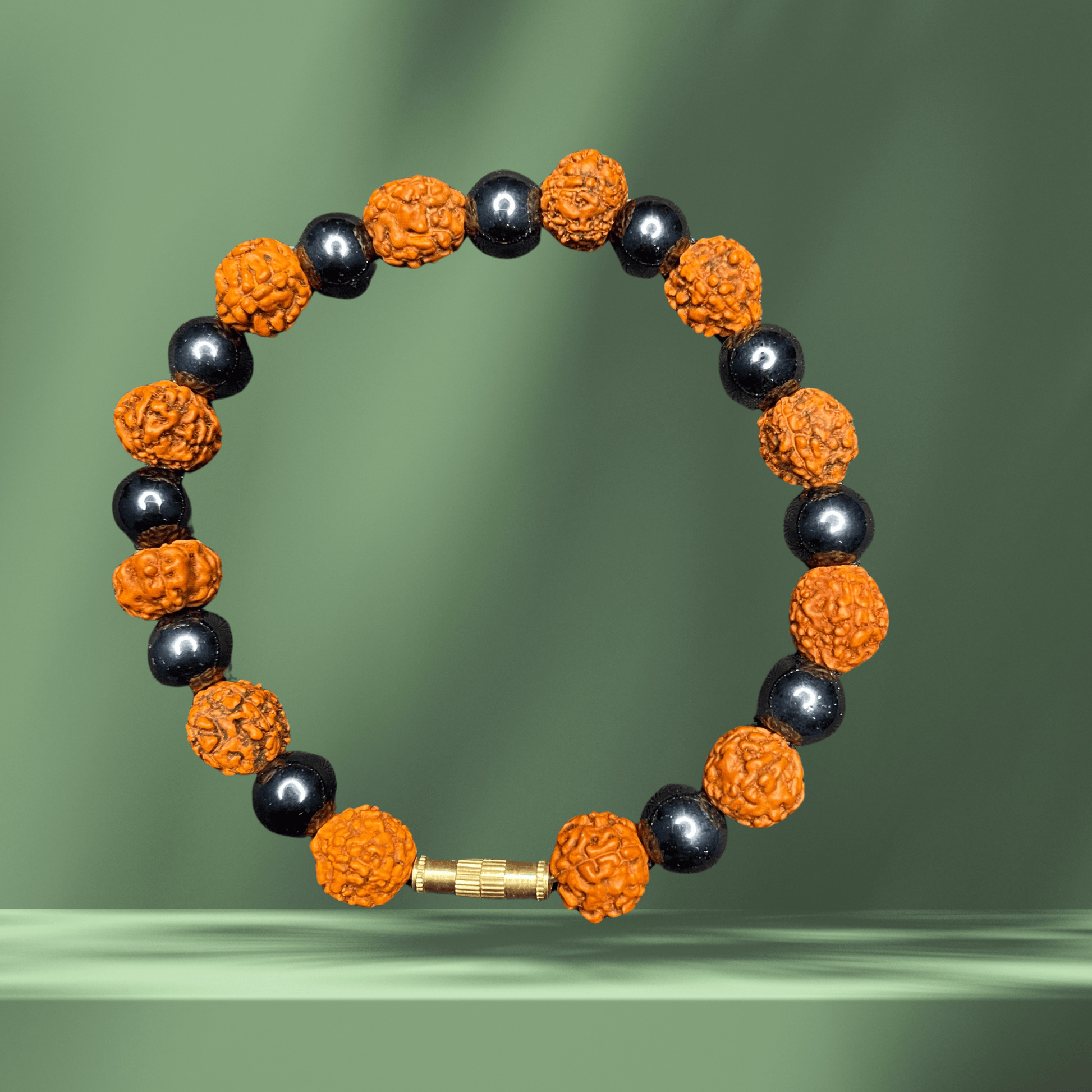 ORIGINAL RUDRAKSHA WITH BLACK BEEDS BRACELET